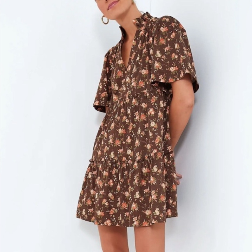 Women’s Tuckernuck Crawford Dress NWOT Size Medium Brown Floral